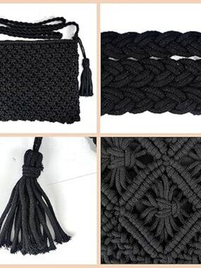 NEW Bohemian Purse Handmade Crochet Beach Boho Crossbody Bag Summer Travel